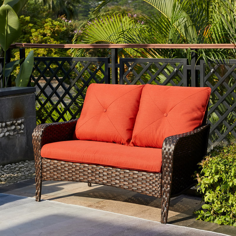 Red Barrel Studio® Brentwood 52'' Wide Outdoor Loveseat with Cushions